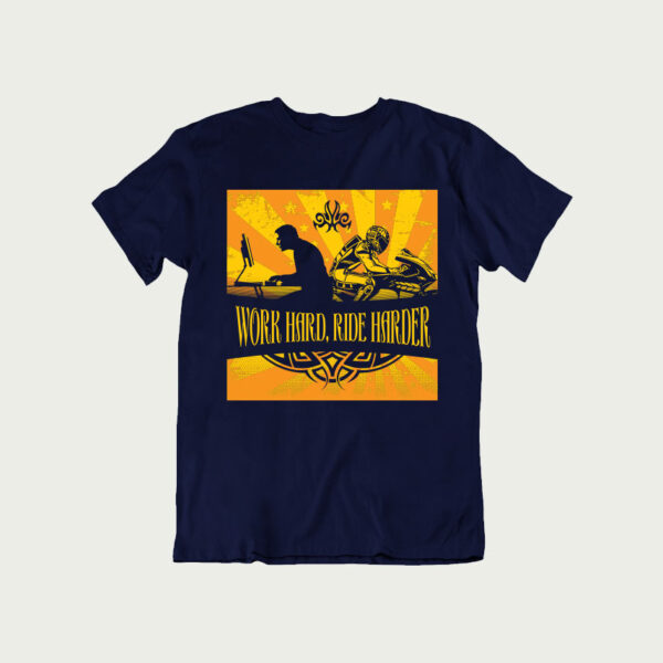 Work hard, Ride harder T Shirt, proud to be an indian t shirt, t shirt with quotes online india, biker tshirt collection,