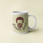 Bearded Biker cafe style coffee mugs