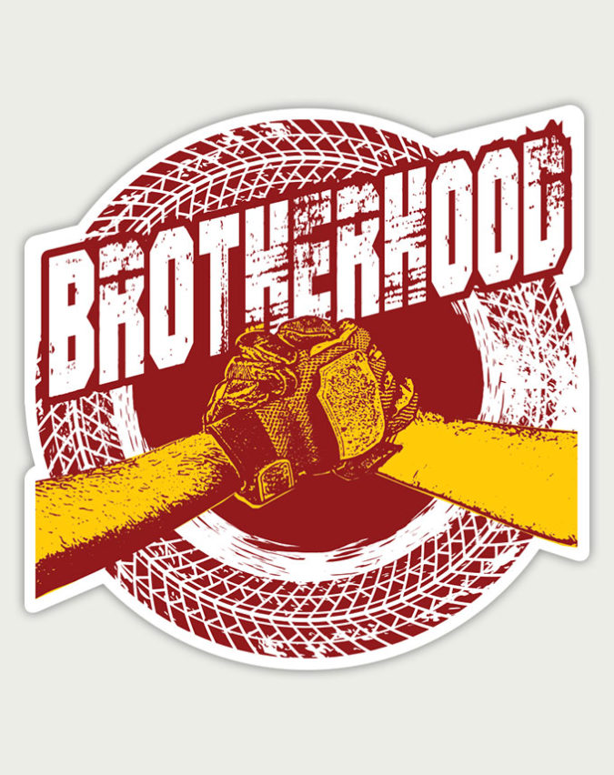 Brotherhood bike sticker design, bike stickers india, off road stickers