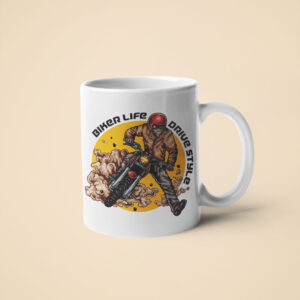 Biker-Life-Drive-Style motorcycle coffee mug