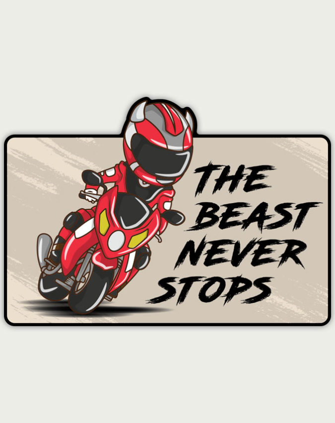 Beast sticker for bike, helmet stickers india, stickers buy online