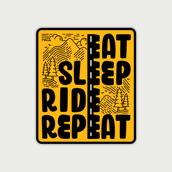 stickers for helmet, stickers for bikes, biker stickers, eat sleep ride repeat