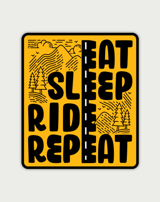 stickers for helmet, stickers for bikes, biker stickers, eat sleep ride repeat