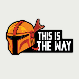 this is the way mandalorian star wars sticker