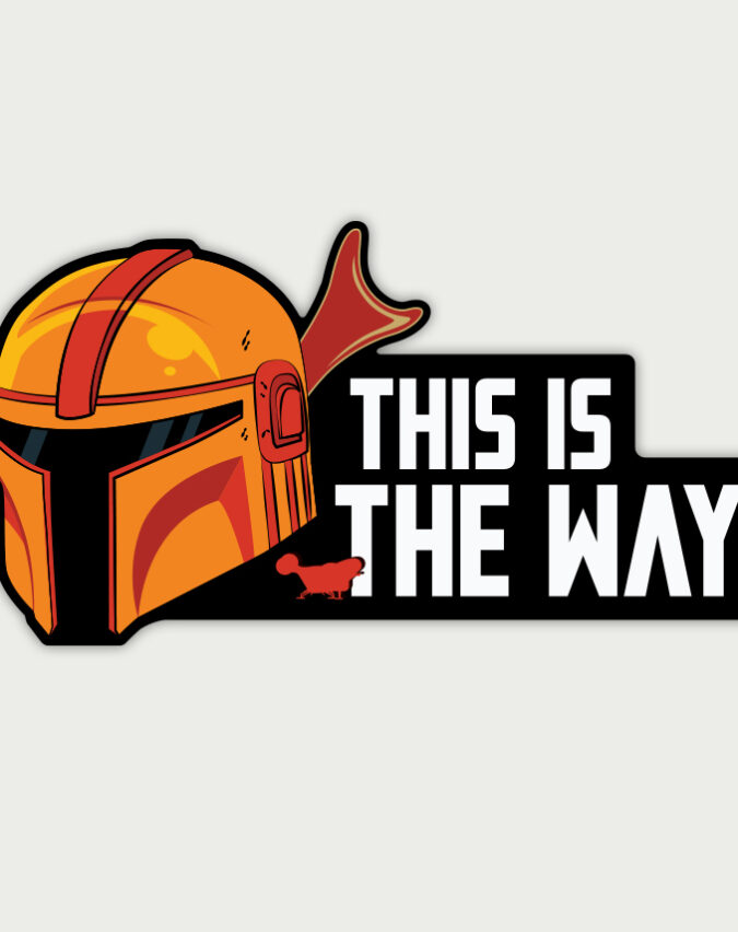 this is the way mandalorian star wars sticker