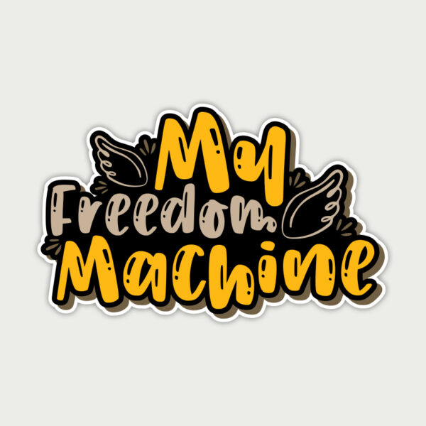 stickers for helmet, stickers for bikes, biker stickers, My freedom machine