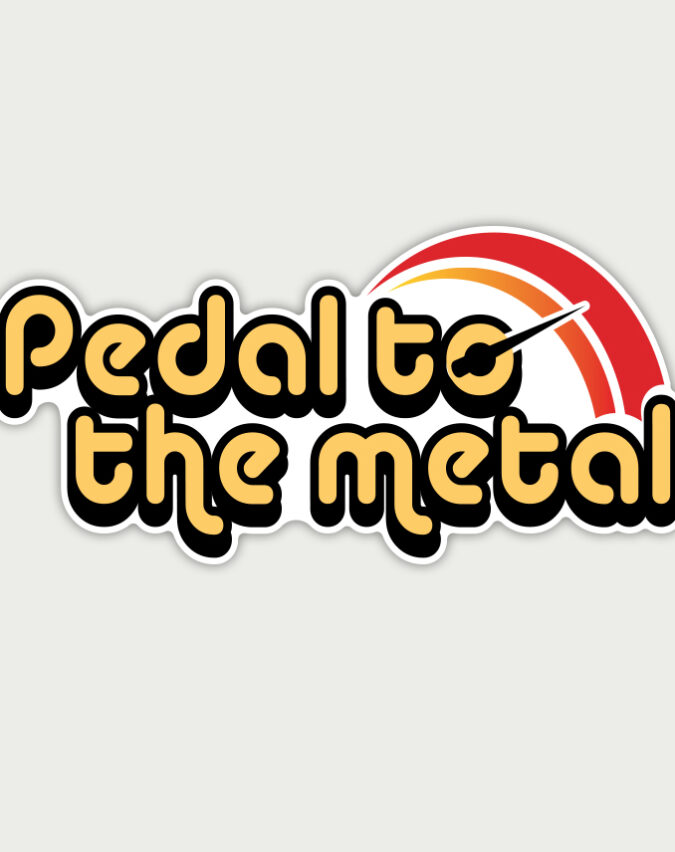 stickers for helmet, stickers for bikes, biker stickers, Pedal to the metal Sticker
