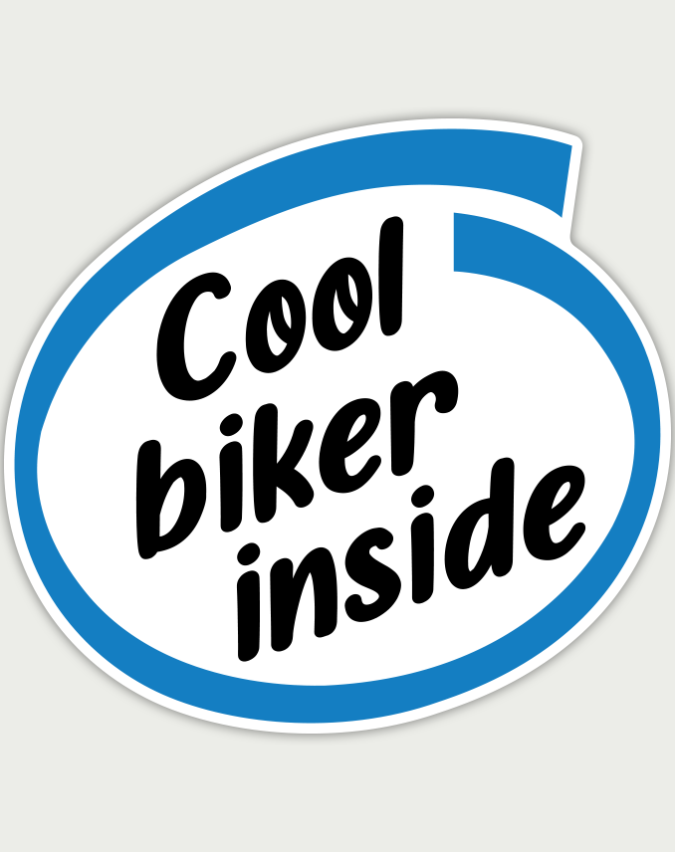stickers for helmet, helmet sticker, cool biker inside sticker, bike sticker