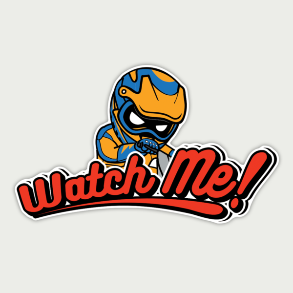 stickers for helmet, stickers for bikes, bike sticker, watch me sticker